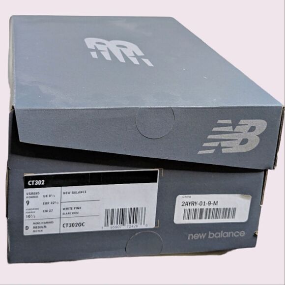 New Balance Chunky White & Pink Leather CT 302 Sneakers 10.5 W 9 M 42.5 Euro - Picture 11 of 16